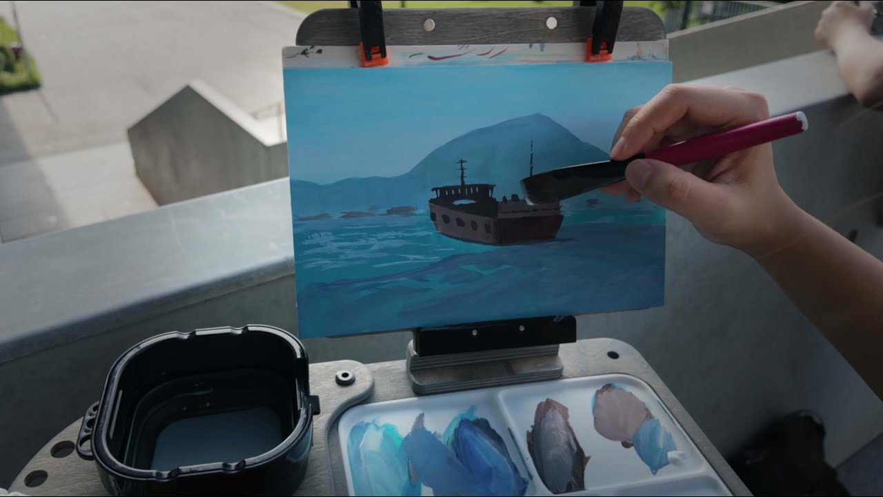 Warming up to sketching on an easel again