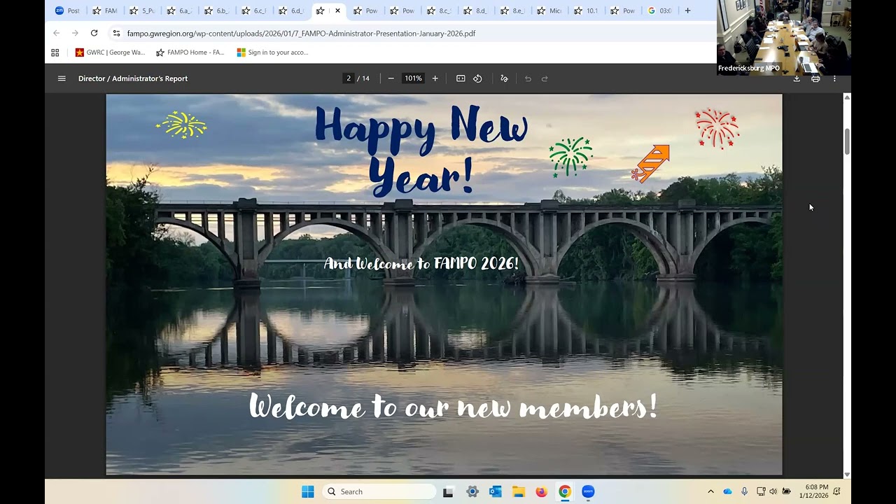 FAMPO Policy Committee Meeting Recording from January 12, 2026