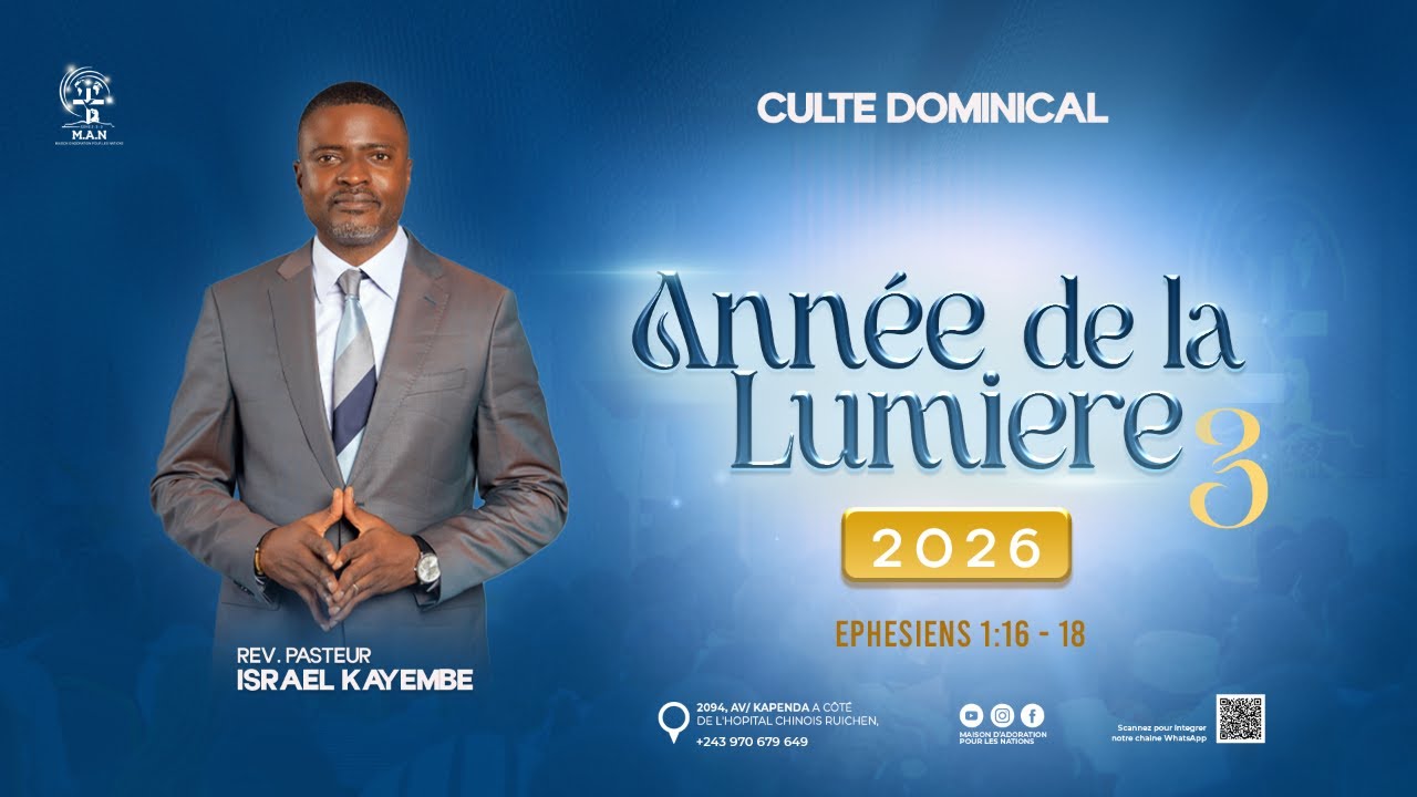 🌟 CULTE DOMINICAL | ANNÉE DE LA LUMIÈRE 3 – 2026 🔥