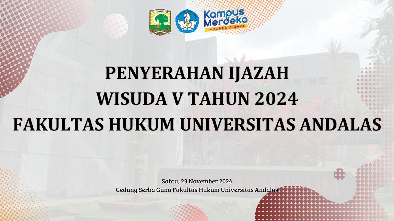 PENYERAHAN IJAZAH WISUDA V TAHUN 2024 FHUA