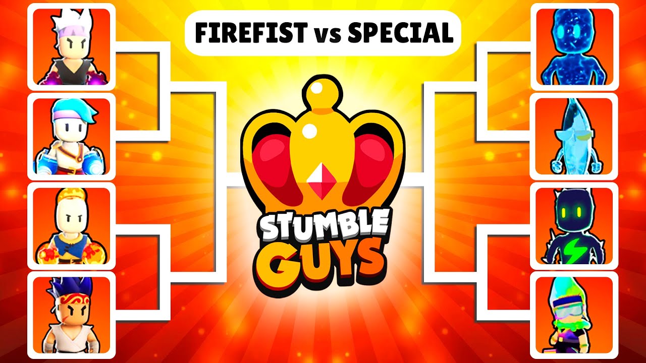 NEW FIREFIST vs SPECIAL SKINS 🔥 Stumble Guys 0.48 Tournament