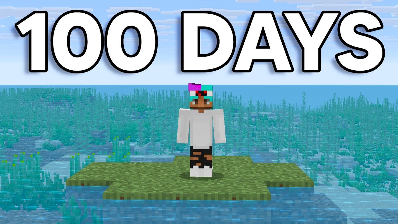 100 DAYS on a DESERTED ISLAND in Minecraft