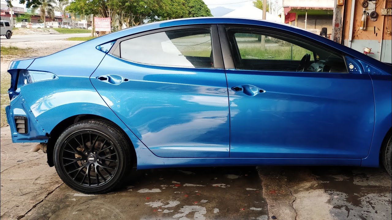 Repaint hyundai blue pearl BMW colour