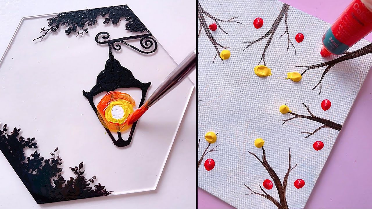 14 COOL PAINTING HACKS AND ART IDEAS FOR BEGINNERS || Paint WITHOUT Brushes! 