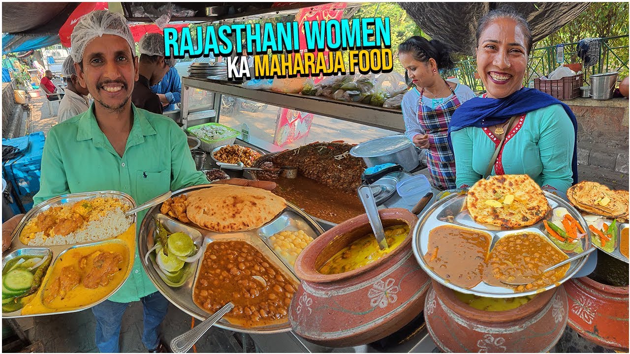 Alwar Rajasthani Women ka MAHARAJA Indian Street Food  Dal Mah Paratha, Sarso Saag Makki Roti & more