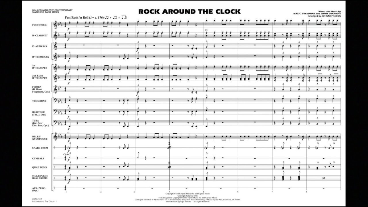 Rock Around the Clock arranged by Johnnie Vinson