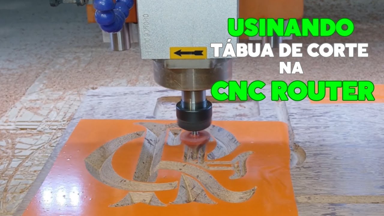 Usinando Tábua de corte personalizada na CNC ROUTER /CNC ROUTER MACHINING CUSTOMIZED CUTTING BOARD