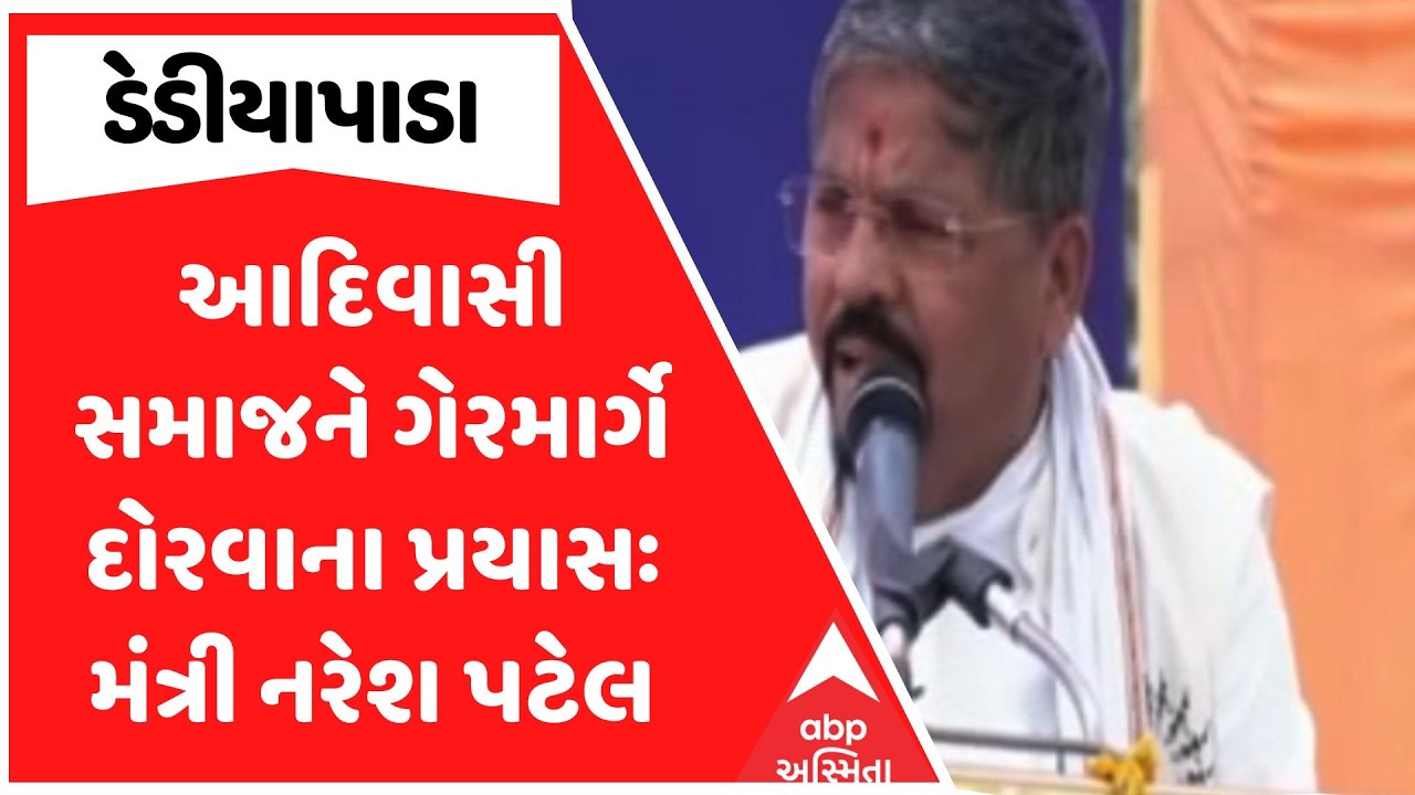 Minister Naresh Patel | આદિવાસી સમાજને ગેરમાર્ગે દોરવાના પ્રયાસઃ મંત્રી નરેશ પટેલનો ચૈતર પર આરોપ