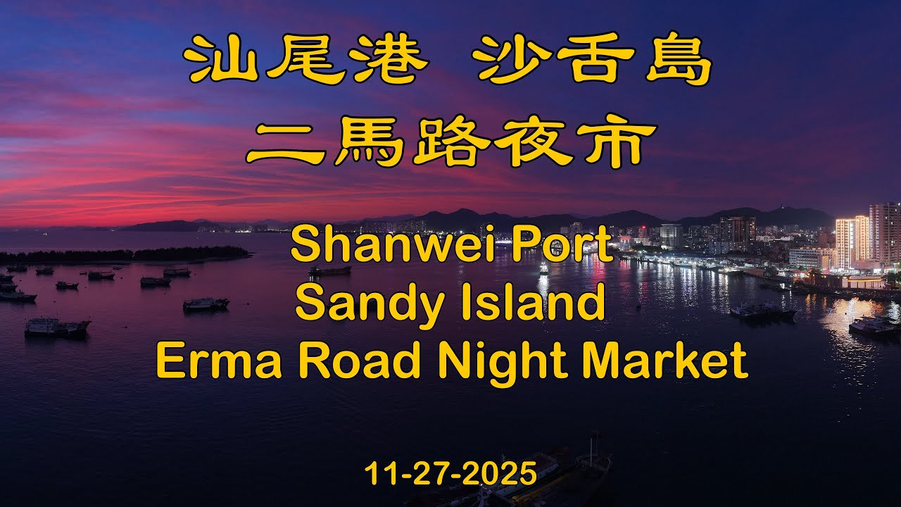 廣東 汕尾港 沙舌島 二馬路夜市 Guangdong Shanwei Port Sandy Island Erma Road Night Market