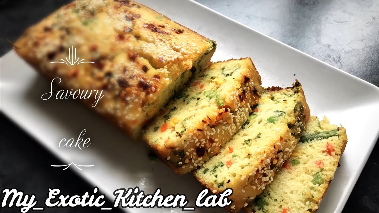 Savoury Cake | Semolina vegetables cake | Tea time snacks