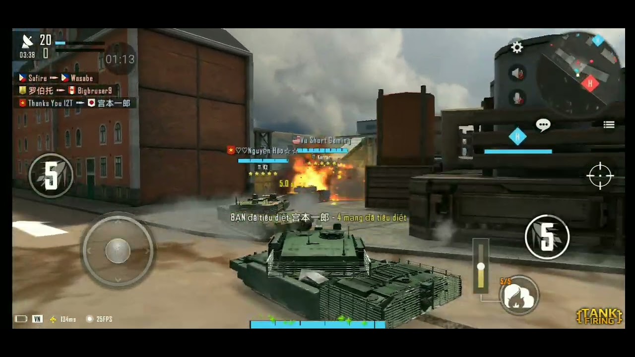 [Tank Firing] chơi game với đồng đội trong quân đoàn Q.Đ Tank Firing.#tankfiring