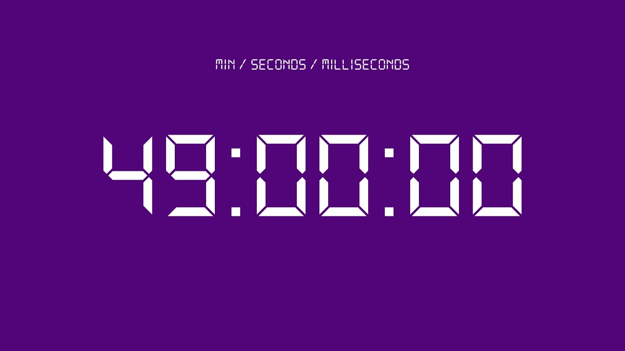 49 minute countdown timer