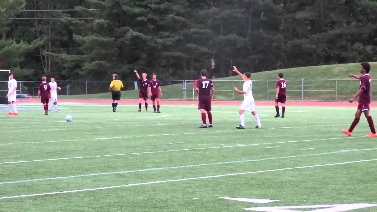Jordan Urbaczek hits the crossbar