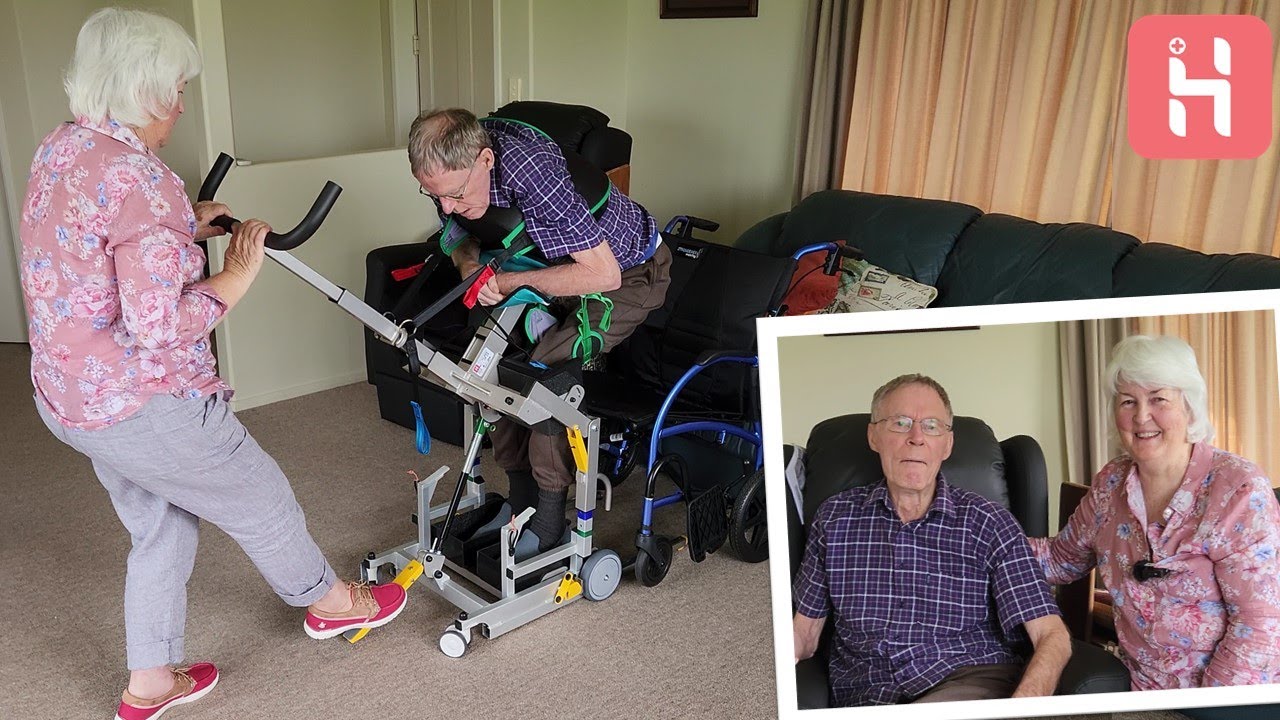 Caring for my husband (with Parkinson's) at home and on the move with Kera Lighting Travel Hoist