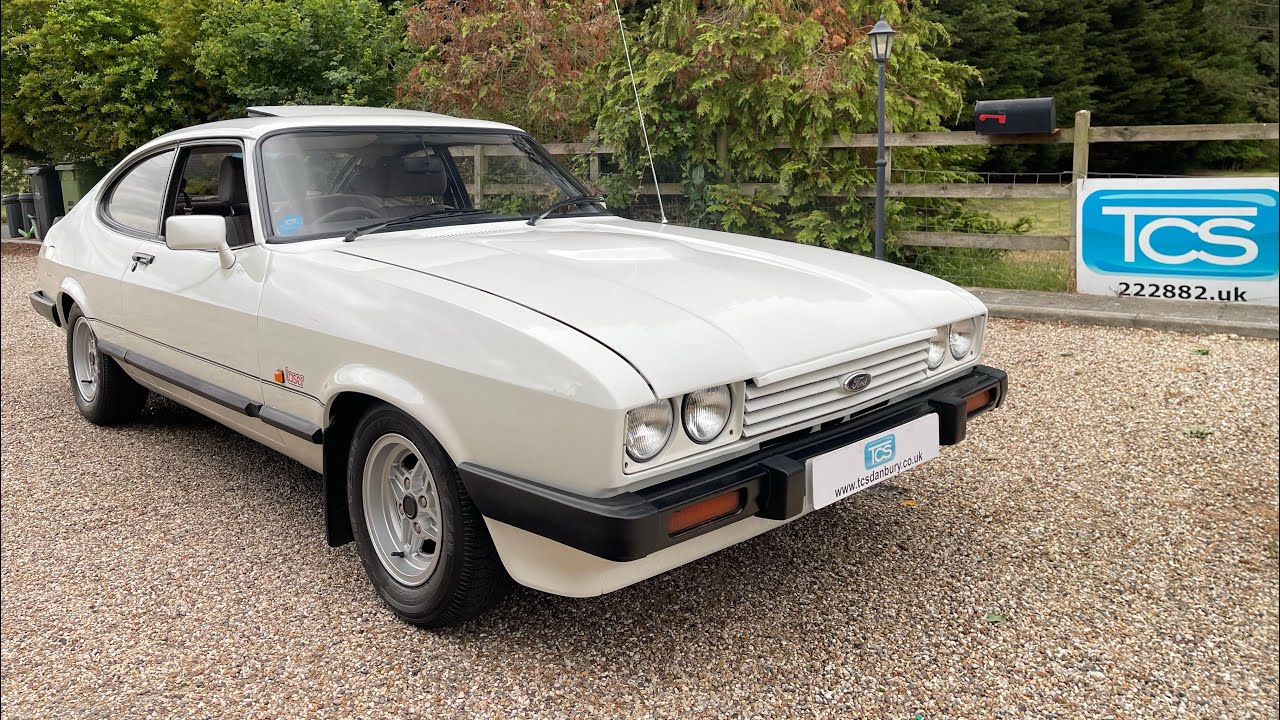 1986 FORD Capri Laser 1.6 OHC 5-Speed in Diamond White, 1-previous owner, Essex supplied from new!