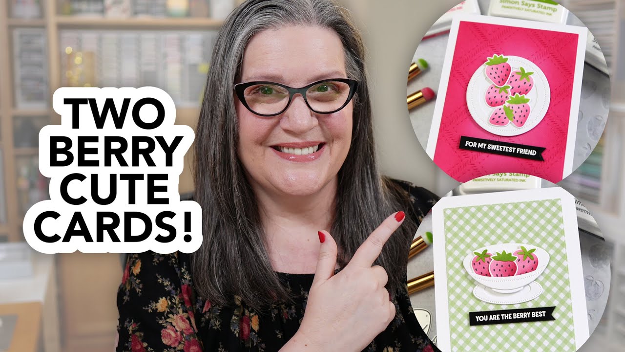 A BERRY sweet card duo feat. products from @Waffleflowercrafts