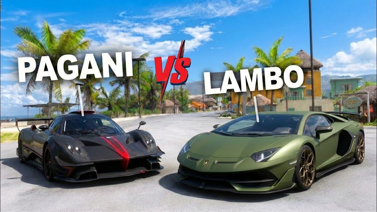 Lamborgini Aventador SVJ vs Pagani Zonda Roadster | Forzahorizon5
