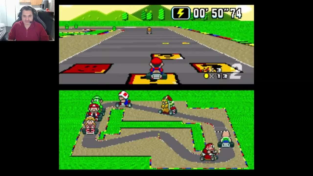Super Mario Kart SNES #07 - Mushroom Cup Race 150cc
