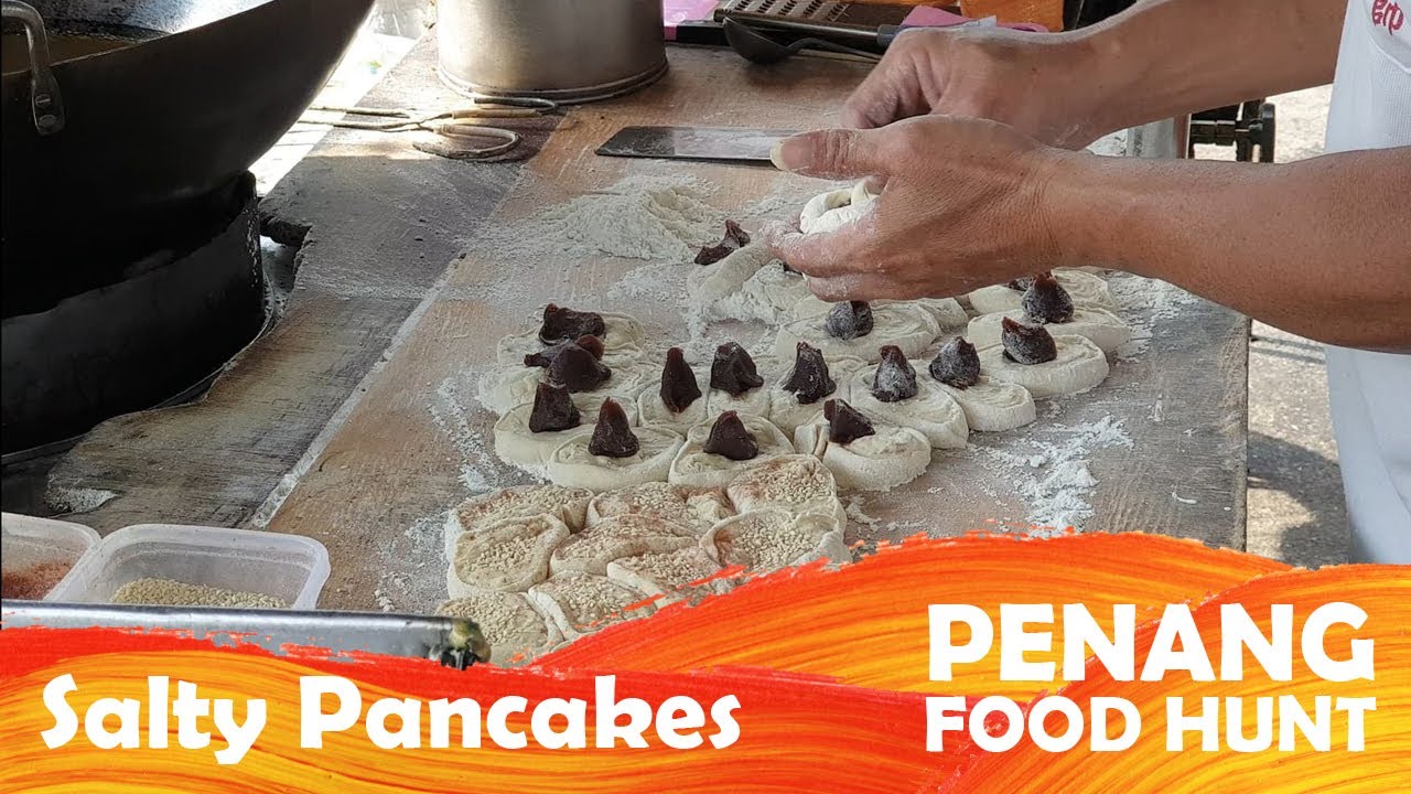 Salty Pancakes (Plain/Red Bean) 咸煎饼 - Penang Street Food