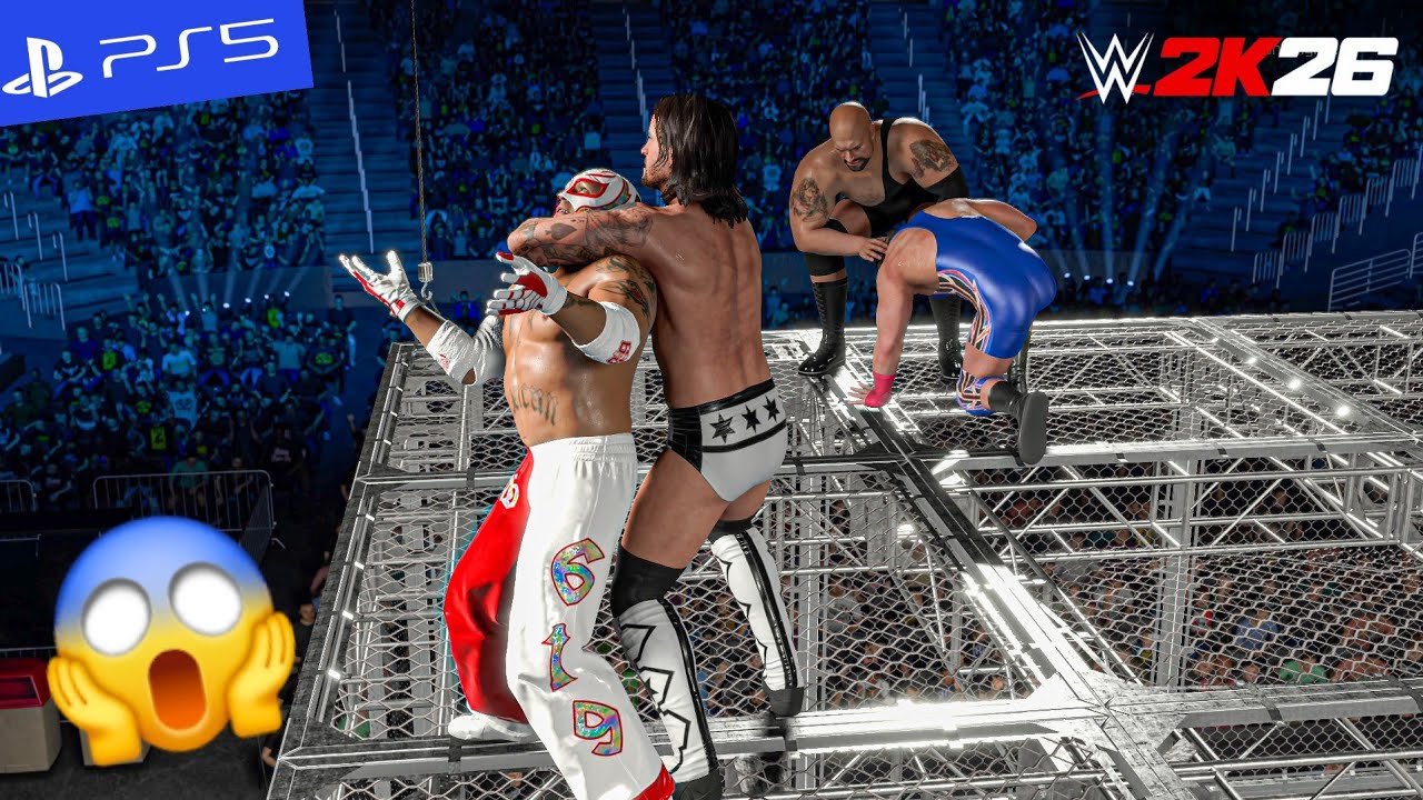 WWE 2K26 &mdash; Рей Мистерио против СМ Панка против Биг Шоу против Джека Сваггера &mdash; матч &laquo;Ад в клетке&raquo;...