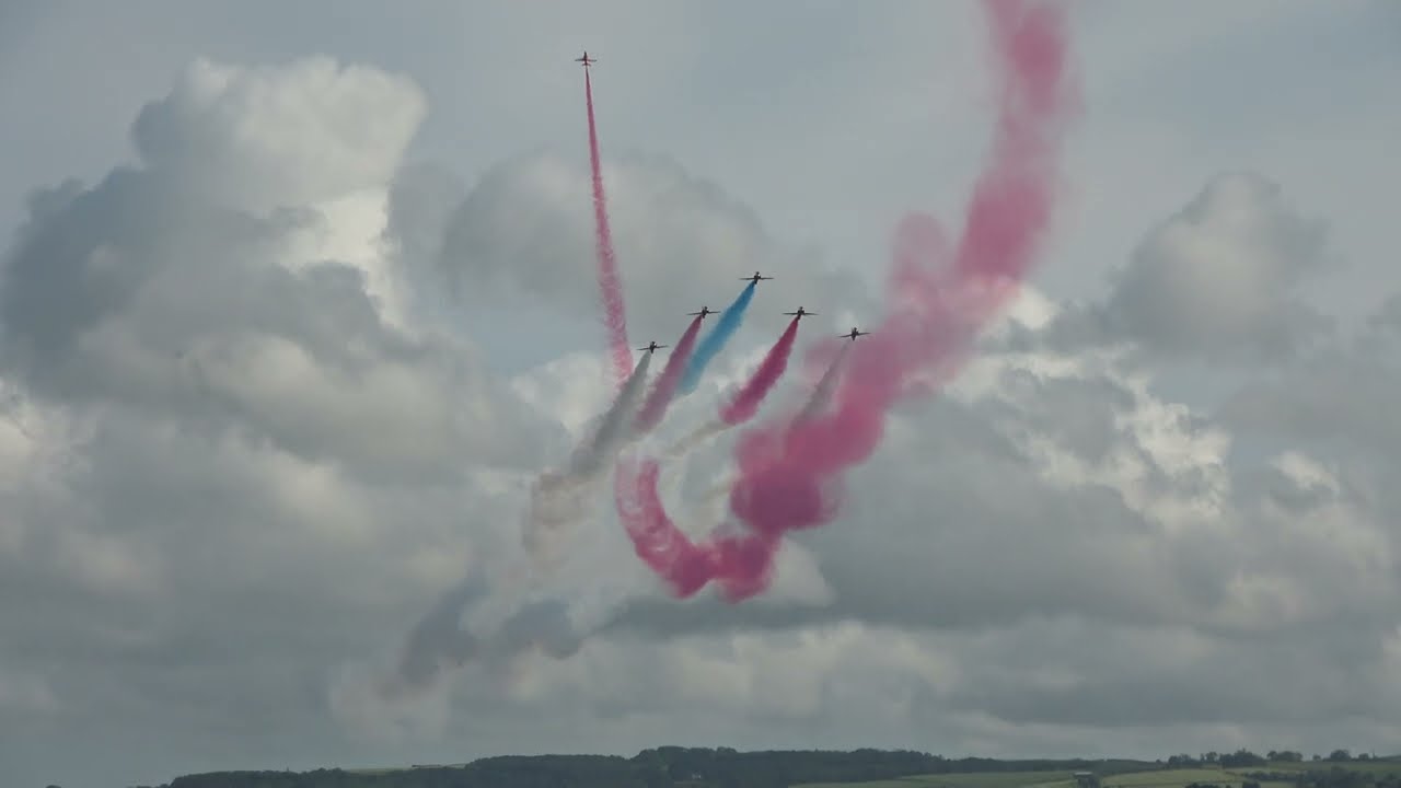 Royal Air Force Aerobatic Team The Red Arrows Stunning Display at Torbay Air Show 31st of May 2025