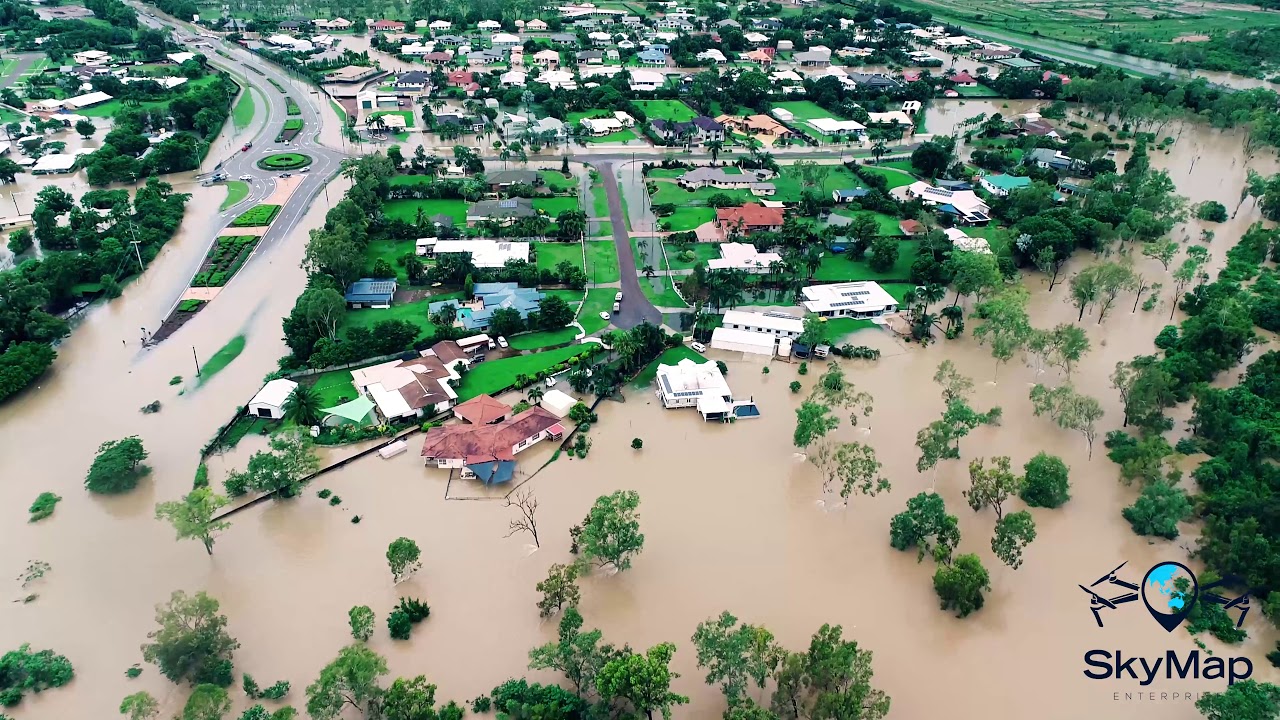 DRONE FOOTAGE - TOWNSVILLE FLOODING - 2ND FEBRUARY