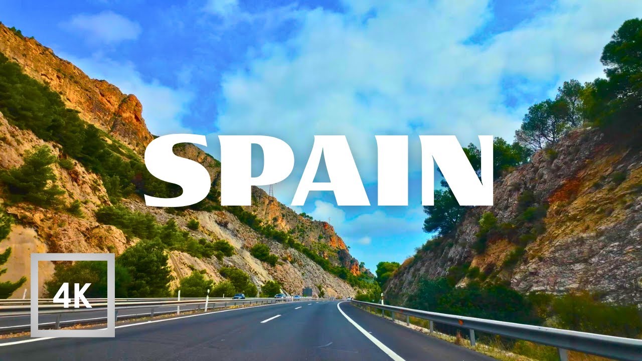 Scenic Highway Drive in Spain 🇪🇸 | Relaxing 4K Road Trip with Soft Music