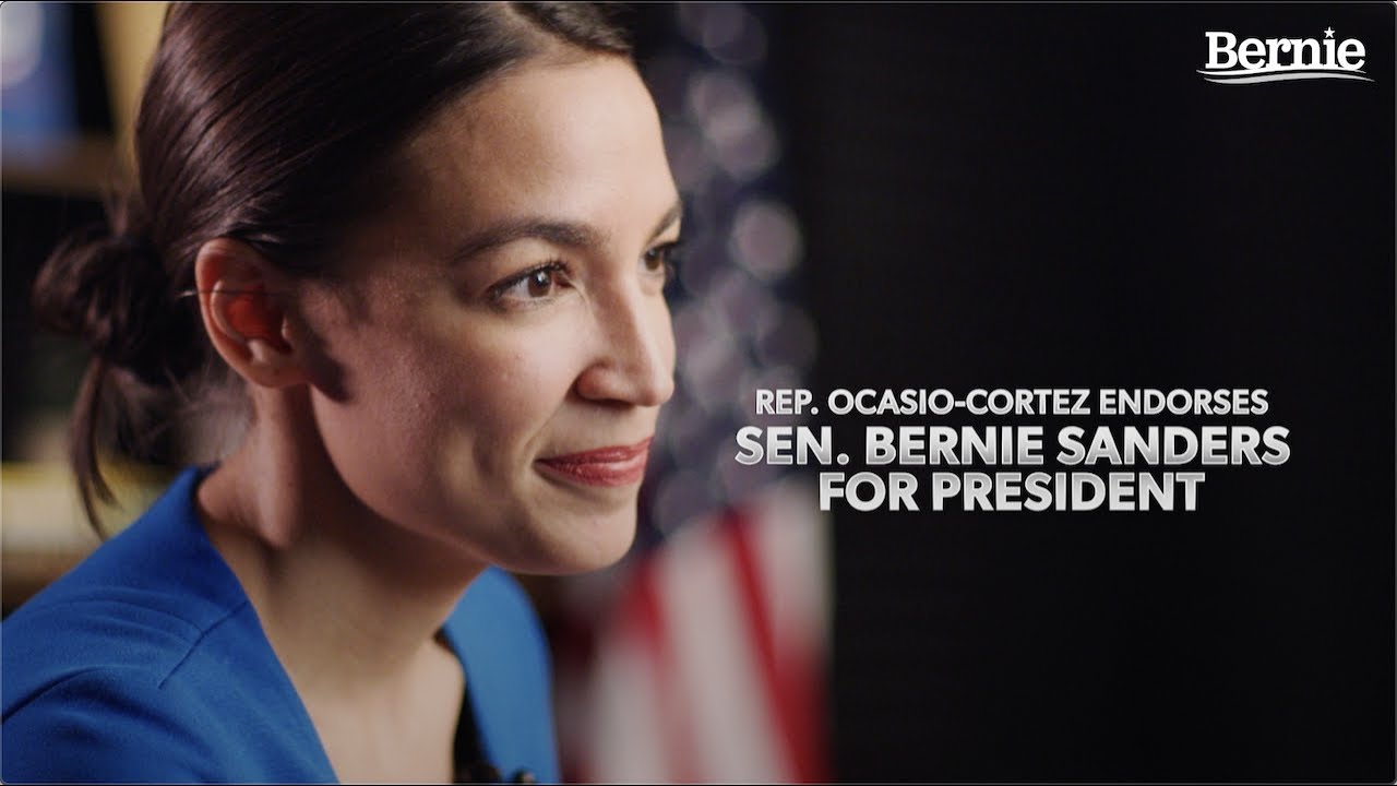 Rep. Alexandria Ocasio-Cortez Endorses Bernie Sanders for President