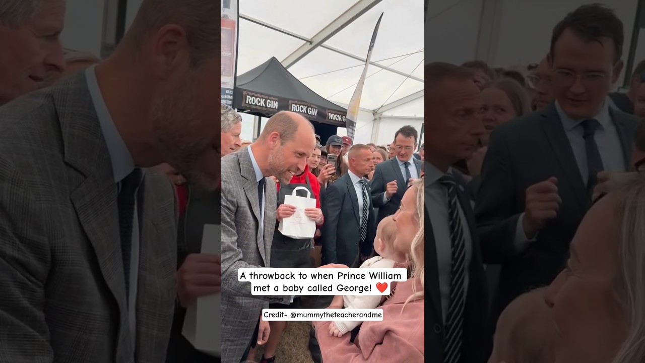 Who remembers this adorable moment when #PrinceWilliam met baby George #shorts