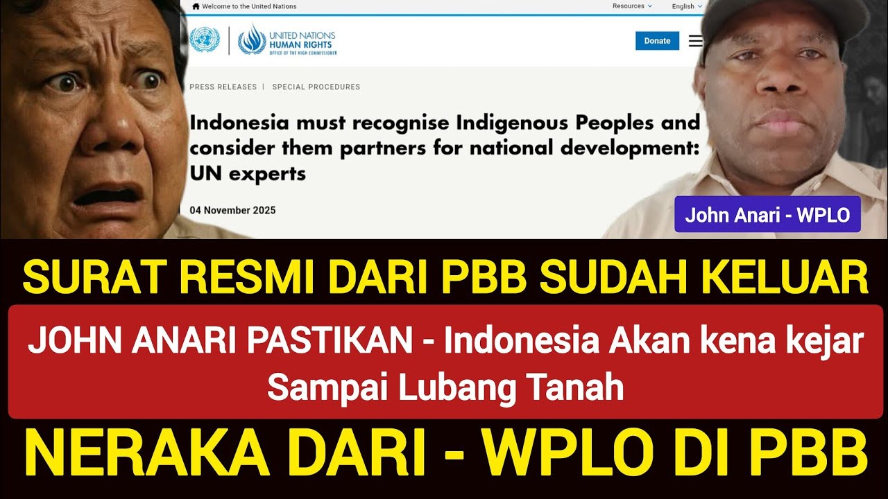 John Anari Bahas Surat Resmi PBB