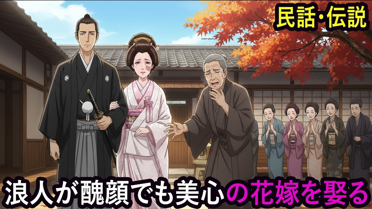 顔に傷がある娘を選んだ浪人、その優しさが生んだ奇縁｜野談｜伝説｜昔話｜説話｜民話