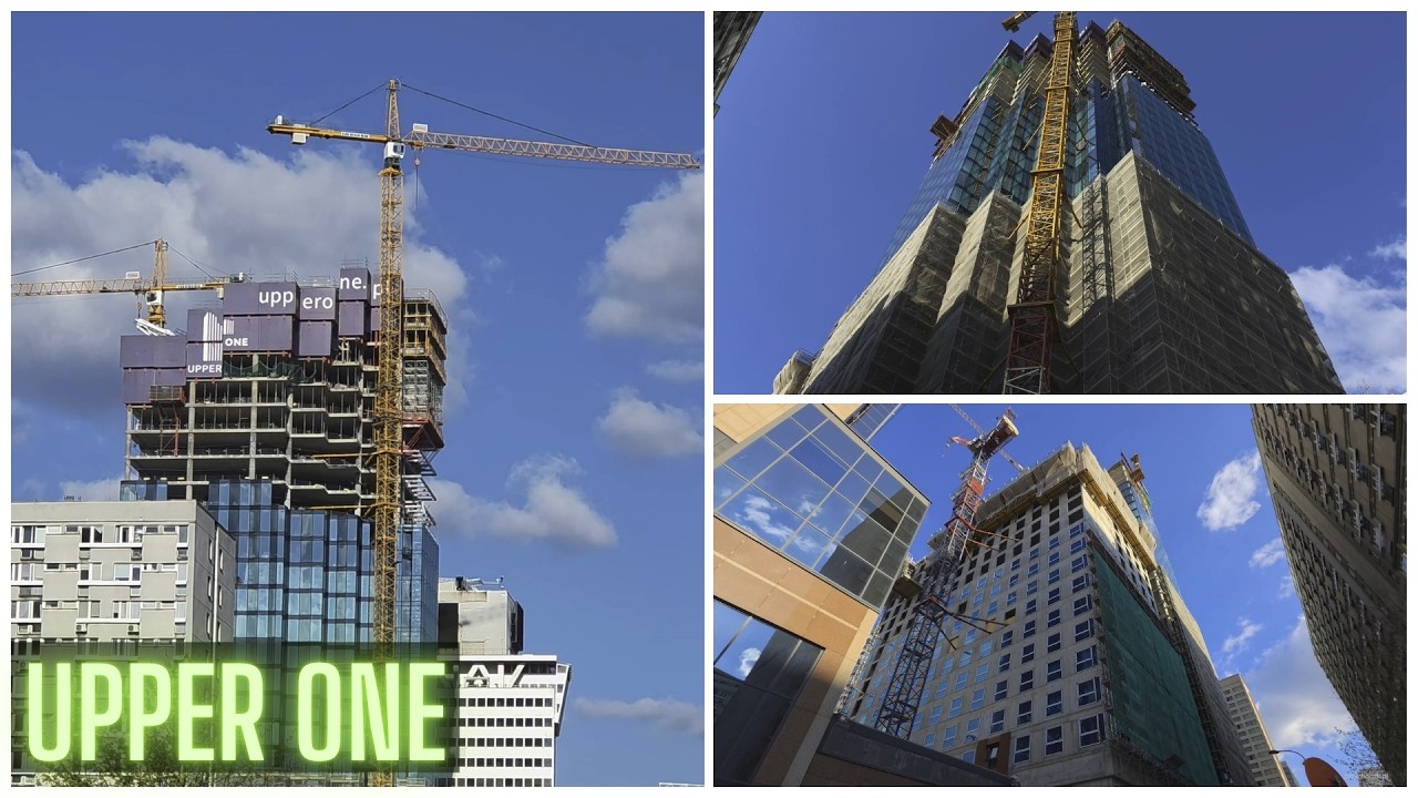 Warszawa / Warsaw Budowa wieżowca Upper One w kwietniu / Construction of Upper One - 11.04.2026