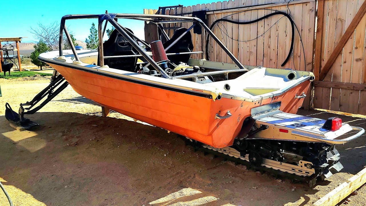 I Built A Boat With Snowmobile Tracks! (Sand & Snow Hybrid)