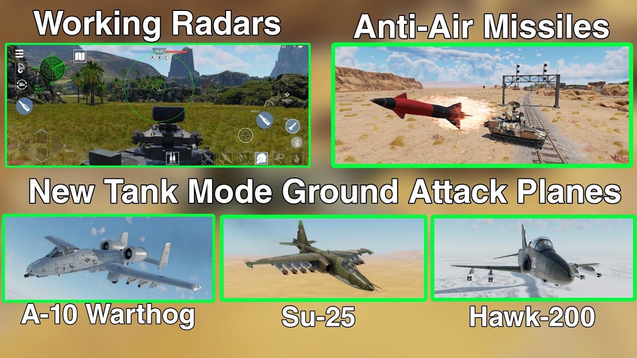 Рабочие радары, зенитные ракеты и новые штурмовики в War Thunder Mobile!
