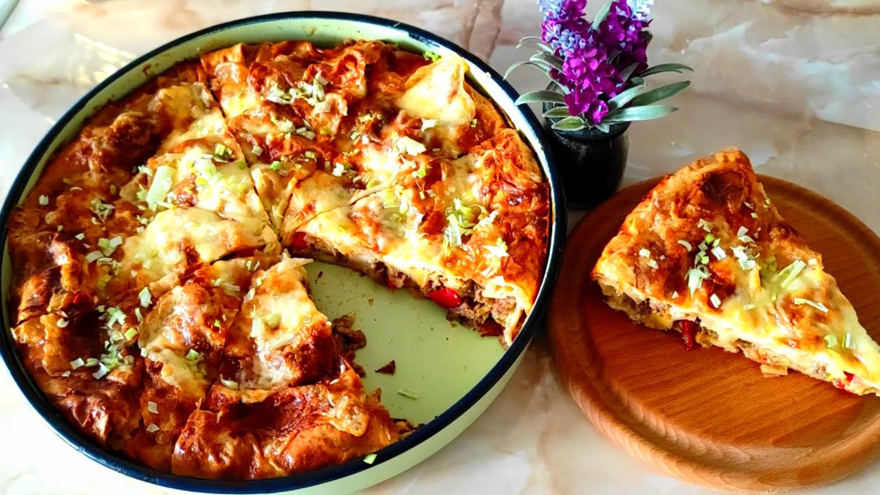 Пирог с мясным фаршем. Попробуйте эту вкуснятину!