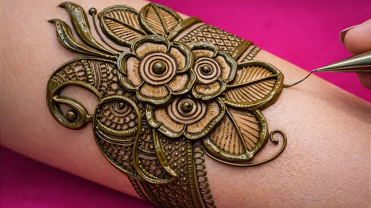 भरवा ब्राइडल मेहंदी डिज़ाइन ll Easy Designer Full Hand Mehndi Wedding Special Bridal Mehndi Design 