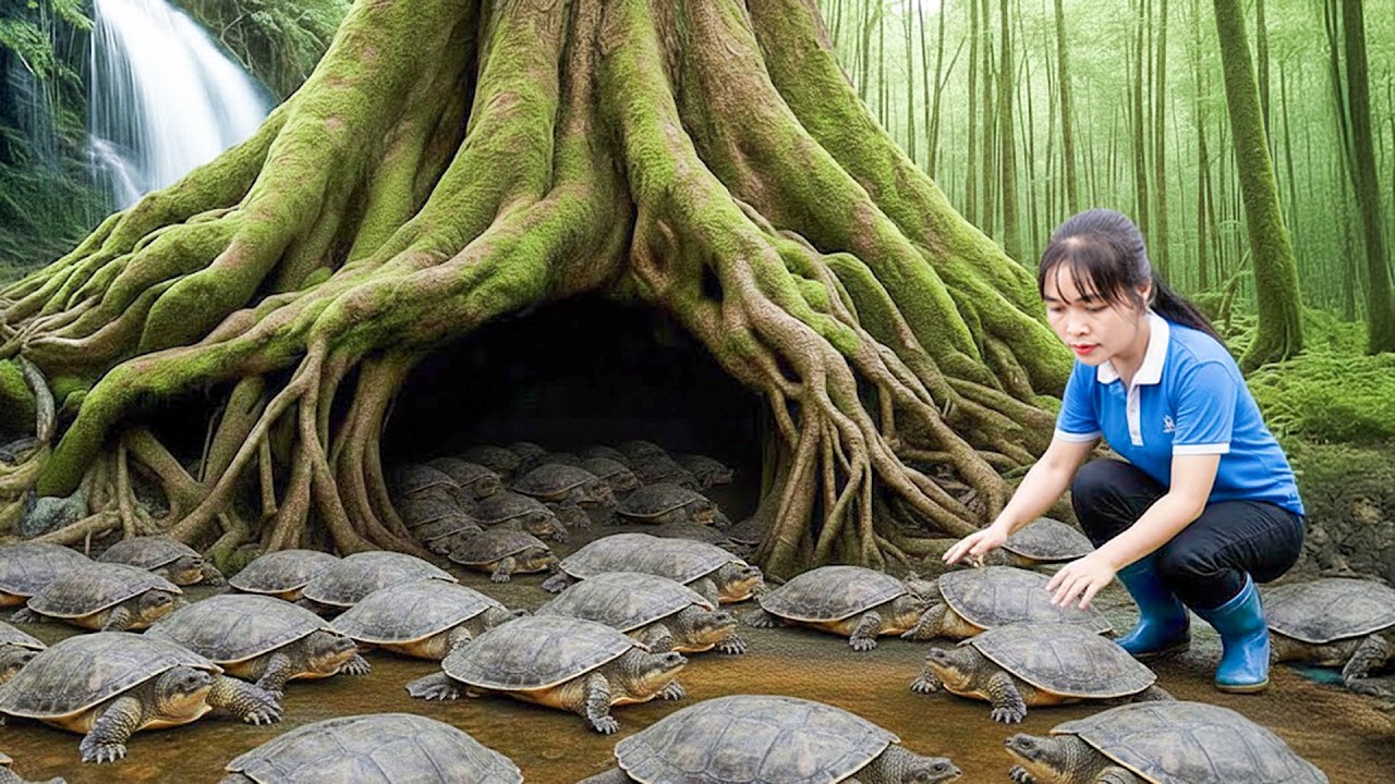 Capturei Tartarugas-de-Pedra em Riachos da Floresta e Levei ao Mercado – Vida Difícil na Selva