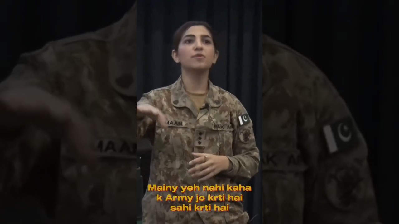 Pakistan Army Captain Emaan address Youth in GHQ #pakarmy #pakistan #army