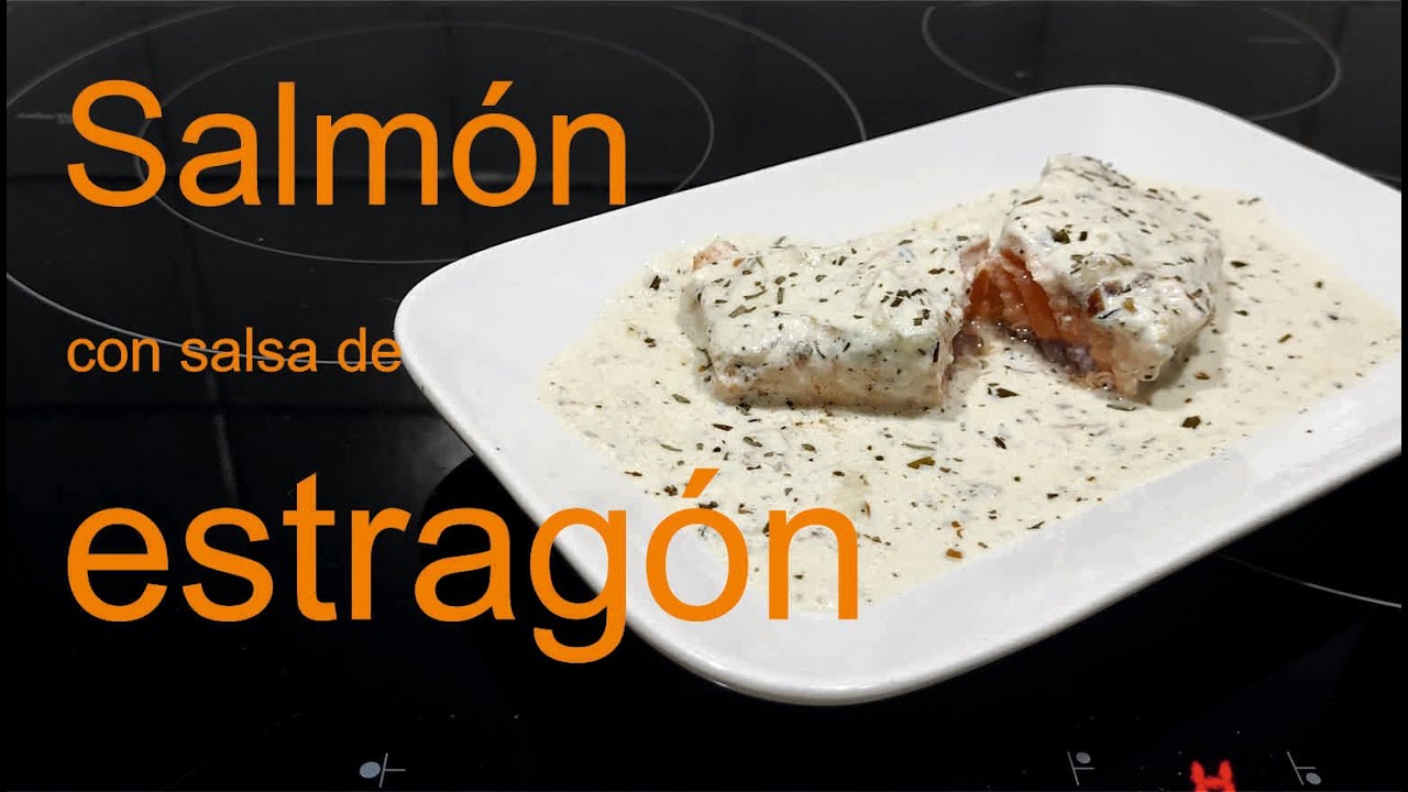 🐟📌👀  Salmón CON salsa de ESTRAGÓN receta muy FÁCIL