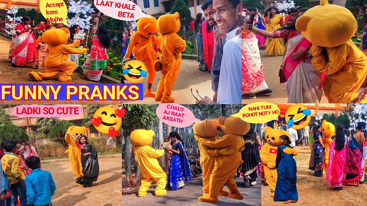 Prank On Cute Girls || 10Facts Prank On Teddy Bear In Funny Style 😝🤣|| Epic Reaction #funny #comedy
