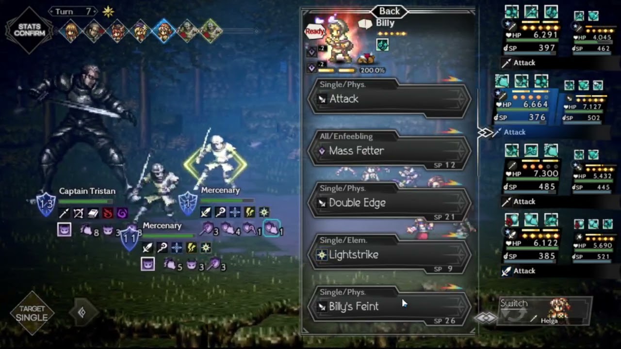 Captain Tristan in 16 Turns- 3 and 4 Stars Only (Spear Comp) - Octopath  COTC