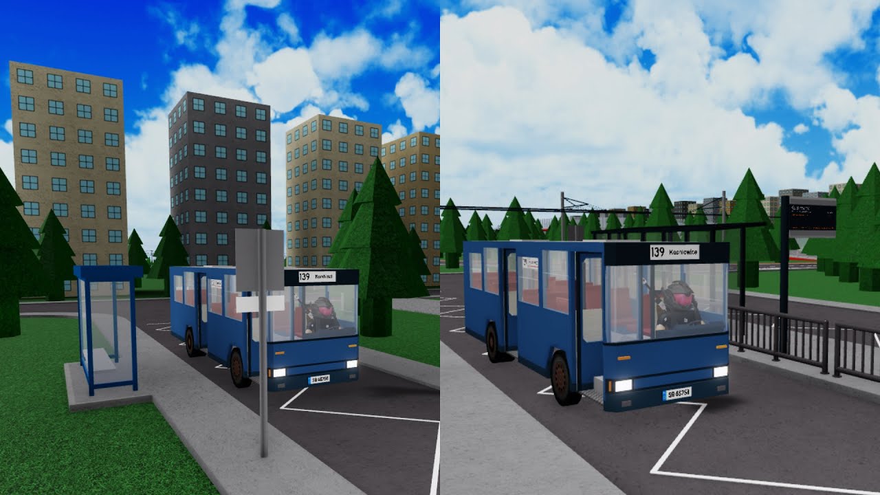 Przejazd Autosanem H10-30 na linii 139 Kochłowice - Kombinat (Roblox Nid's Buses & Trams)