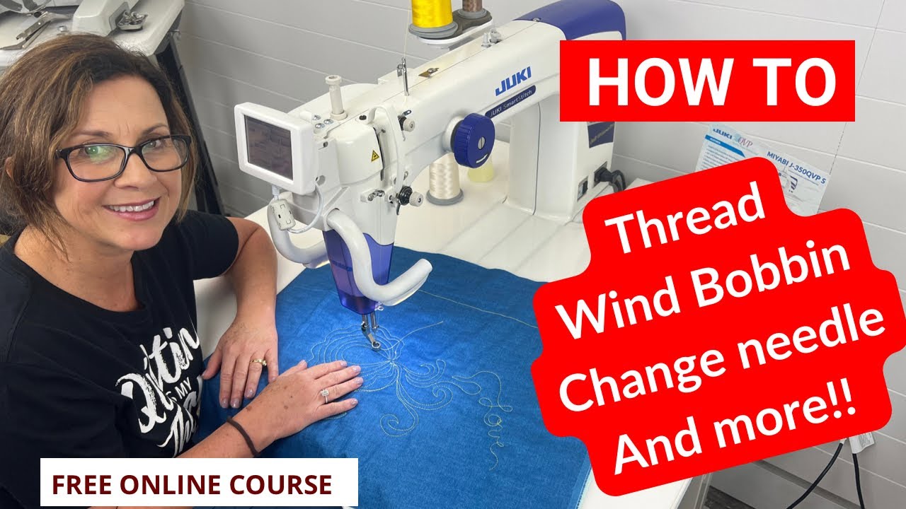 How To Thread, Wind bobbin, And Change Needle On Juki J-350 Miyabi! (FT. GIGI)