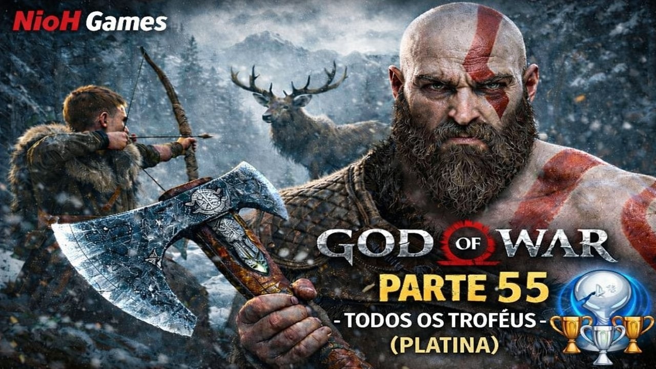 God of War Parte 55 (PLATINA - TODOS OS TROFÉUS)
