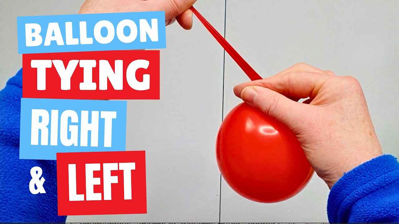 How to Tie a Balloon for Beginners - Right and Left Handed Tutorial 🎈