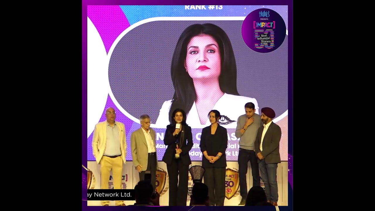 Anjana Om Kashyap delivers a powerful speech on making it to IMPACT 50 Most Influential Women, 2024