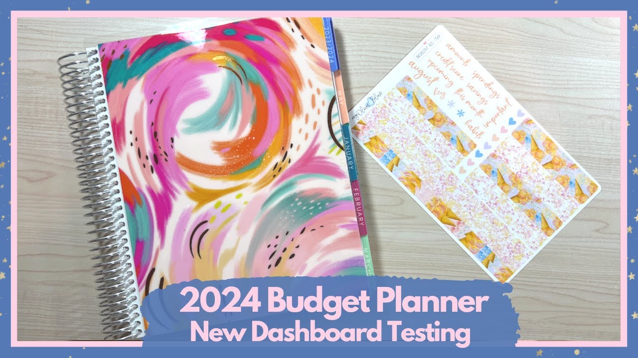 2024 Budget Binder - Testing New Erin Condren Dashboard Layout with stickers!
