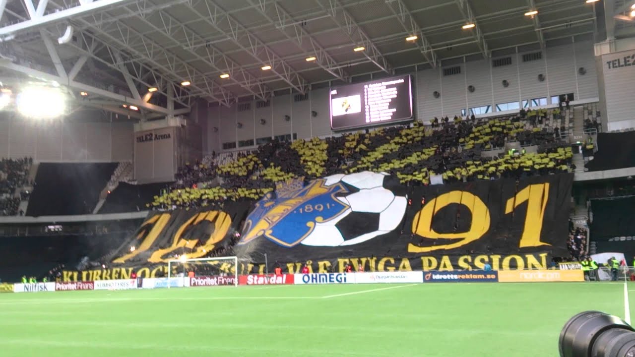 AIK-klackens tifo (DIF-AIK 2-3)