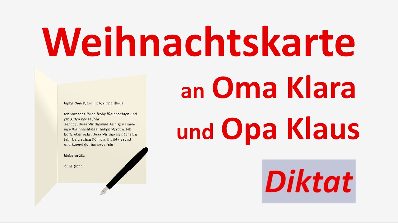 Lerne Deutsch (A1-A2) mit einem Diktat: 