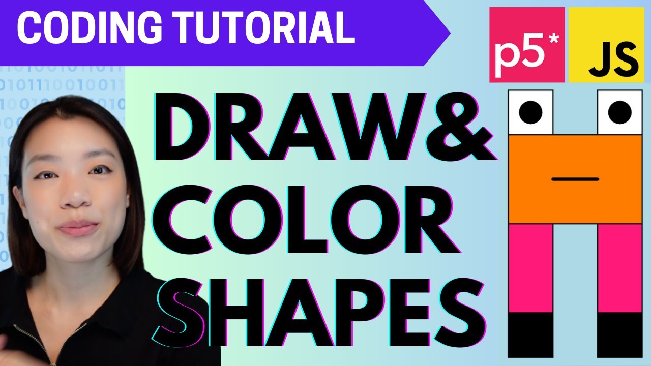 p5.js Coding Tutorial |  Draw & Color Shapes